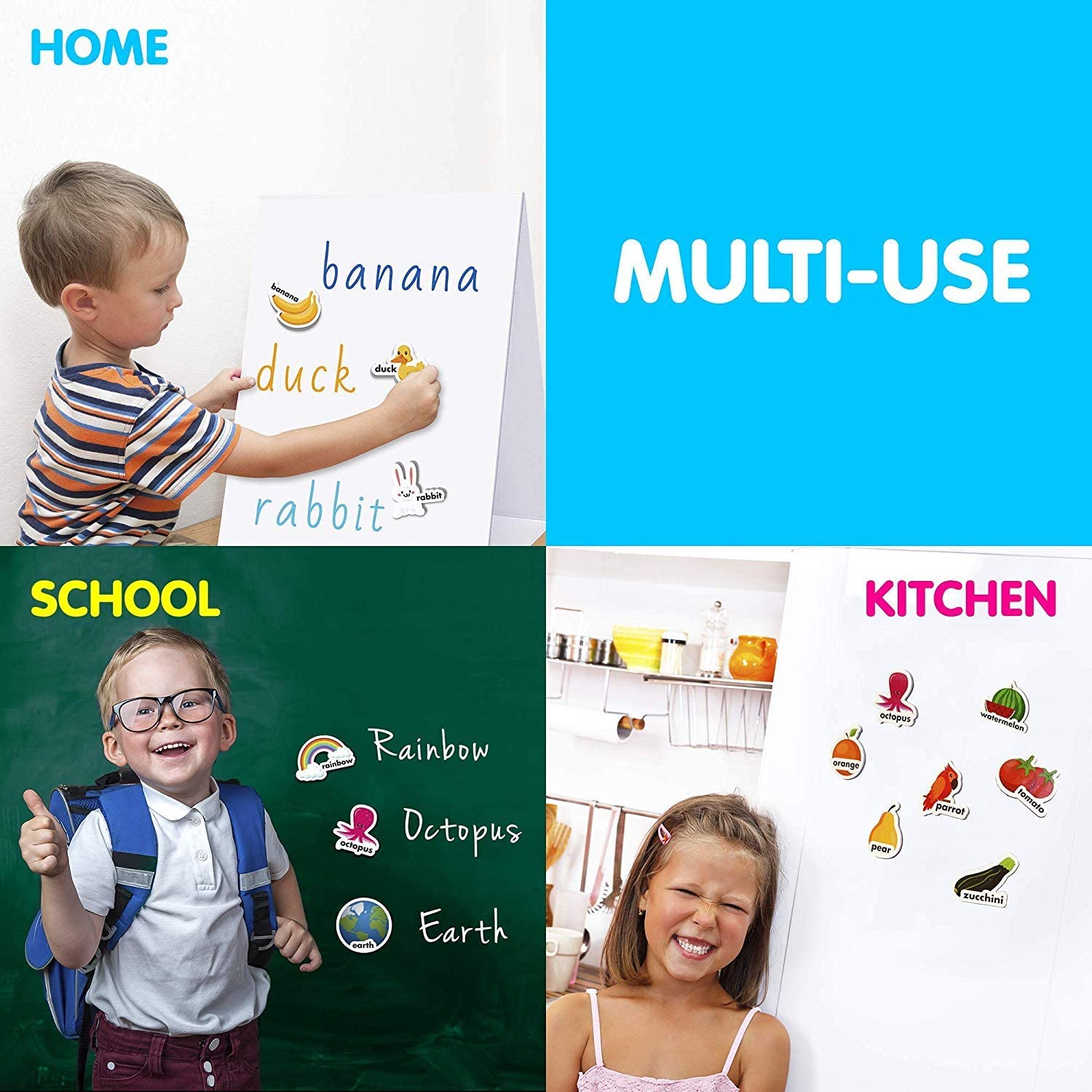 Educational Magnetic Toys - Foam Magnets for Toddlers - Refrigerator Magnets for Kids - 52 PCs UK