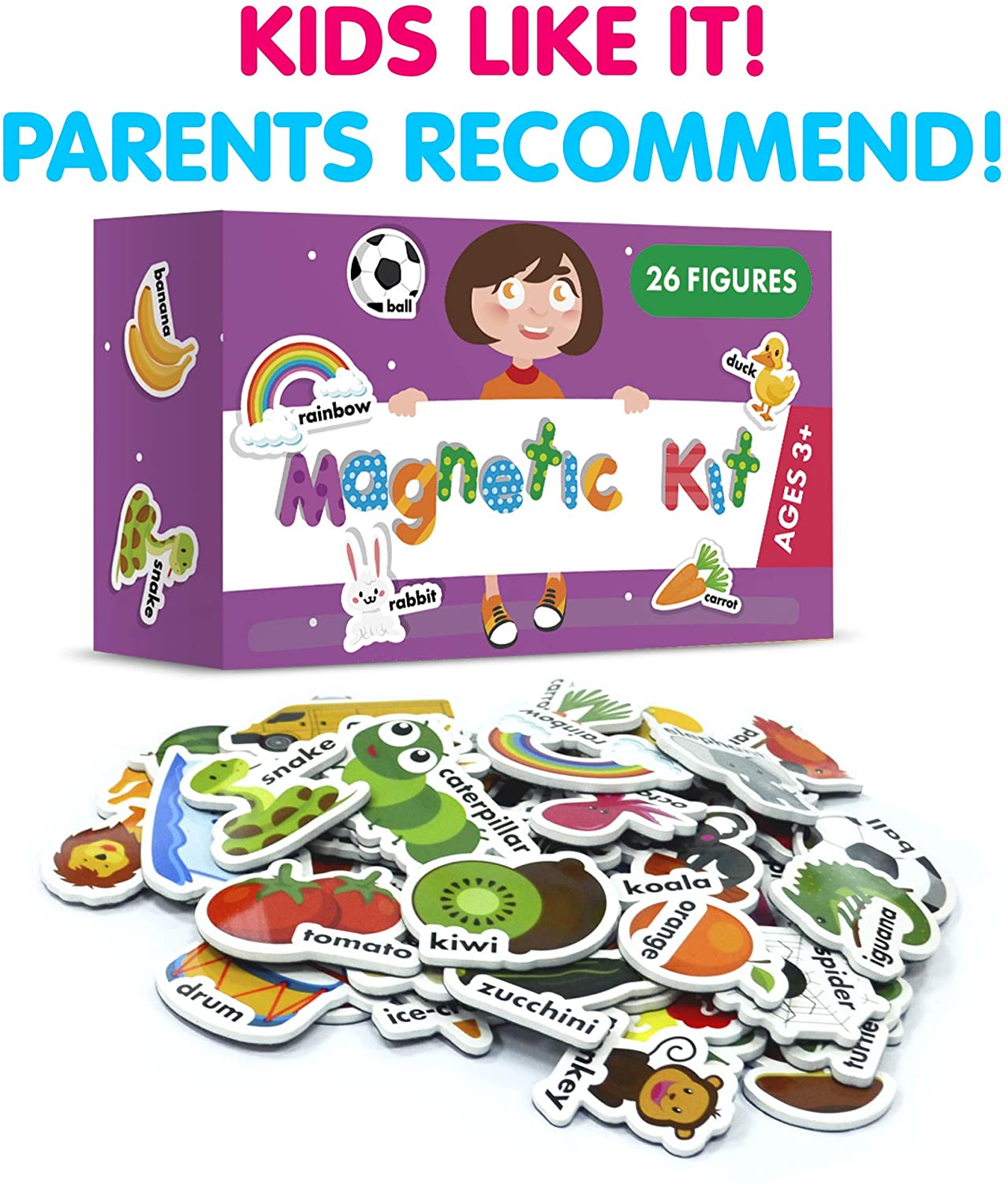 Foam Magnets for Toddlers - Refrigerator Magnets for Kid - Zoo, Farm and Animals Educational Toys - 26 PCs UK