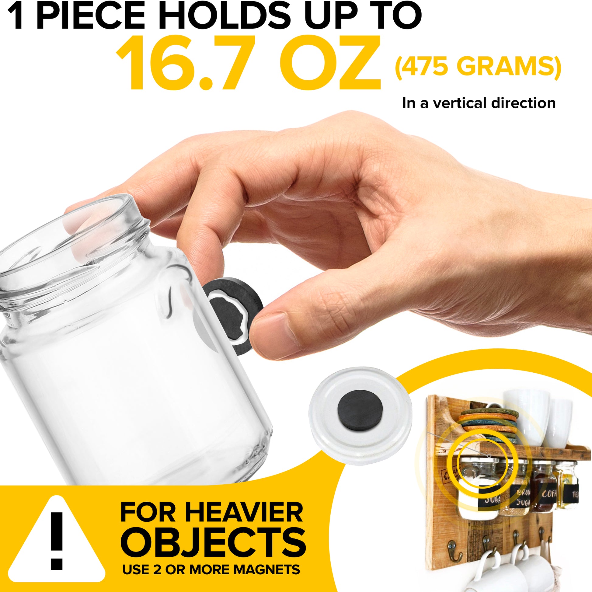 70 PCs Ceramic Industrial Magnets - Refrigerator Magnets - Magnets for Crafts, Bottlecaps - Tiny Round Magnets