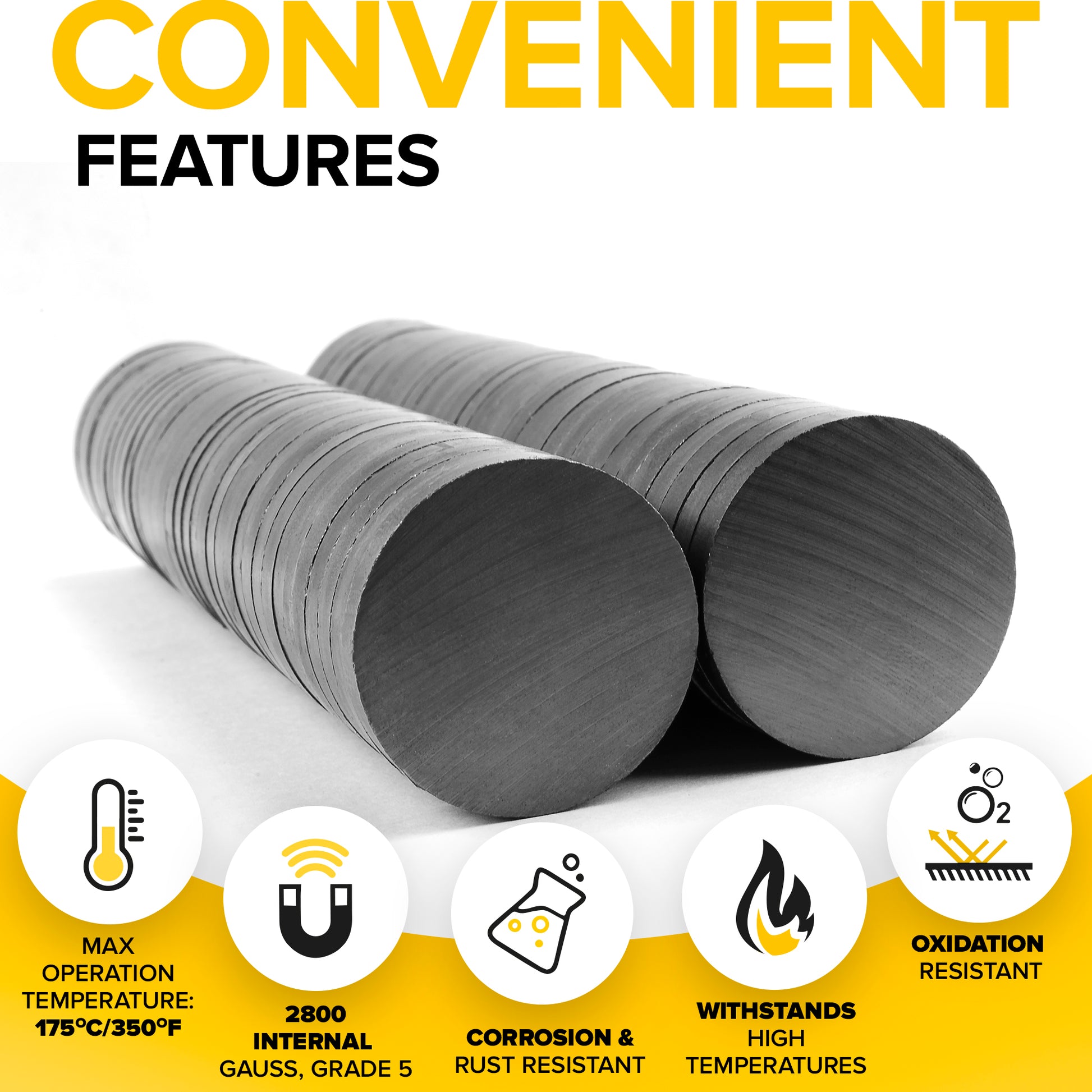 70 PCs Ceramic Industrial Magnets - Refrigerator Magnets - Magnets for Crafts, Bottlecaps - Tiny Round Magnets