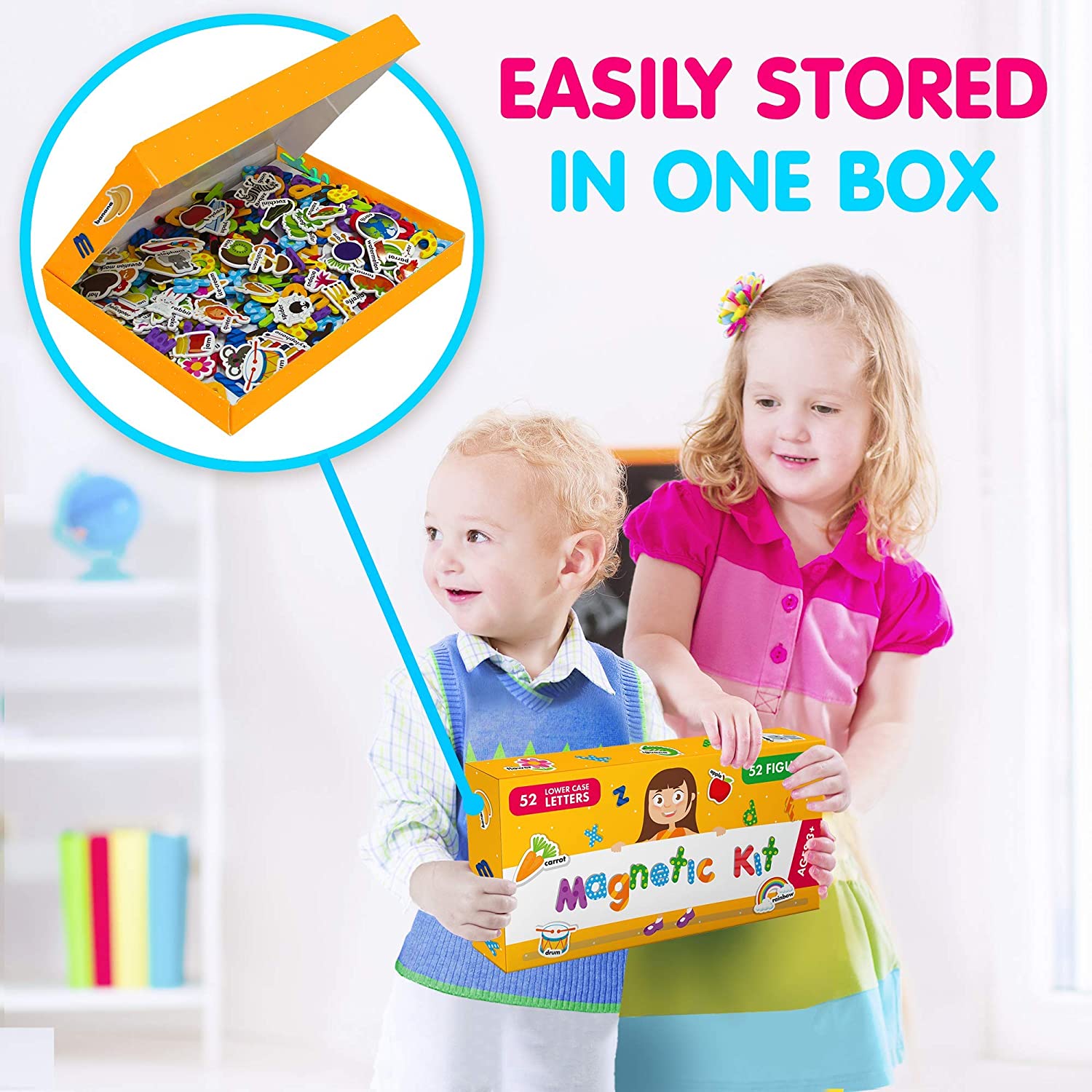 Foam Magnets for Kids - Magnetic Letters for Toddlers - ABC Alphabet Magnets for Fridge - Baby Magnets - 104 PCs UK