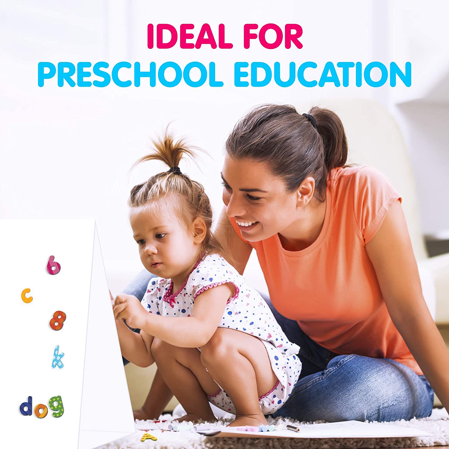 Magnetic Letters and Numbers - Foam 123 ABC Alphabet Magnets - Best Educational Toy for Kids - 80 PCs UK