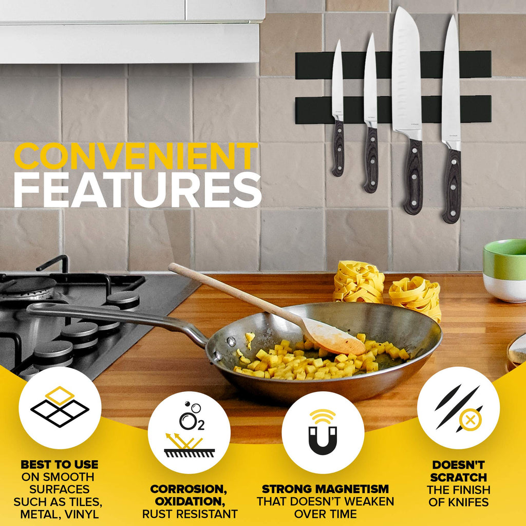 Adhesive Magnetic Strip for Knives Kitchen with Multipurpose Use as Knife Hol...AU