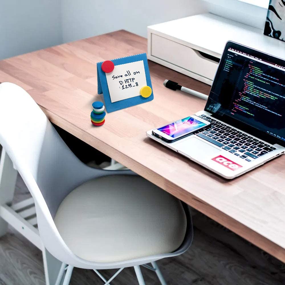 Round Magnets for Classroom - Fridge Magnets - Refrigerator Magnets for Whiteboard, Fridge and Locker - 20 PCs