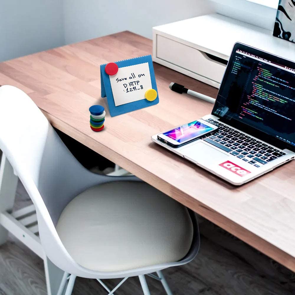 Office Magnets - Colored Fridge Magnets - Refrigerator Magnets for Whiteboard and Locker Magnets - 15 PCs