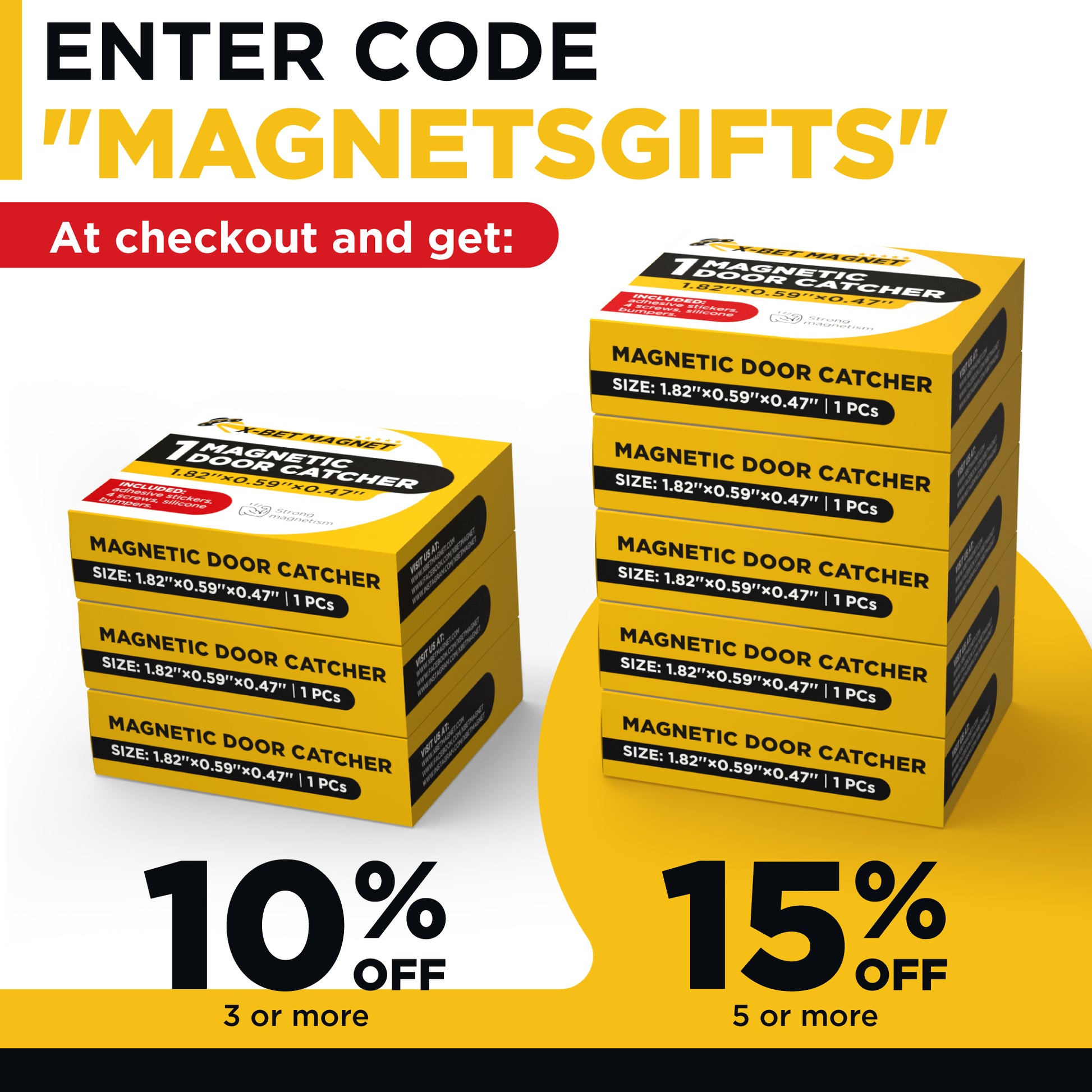 Magnetic Door Catch Adhesive - Cabinet Door Magnets Heavy Duty 1 PCs - Cabinet Door Magnetic Catch - Stainless Steel Drawer