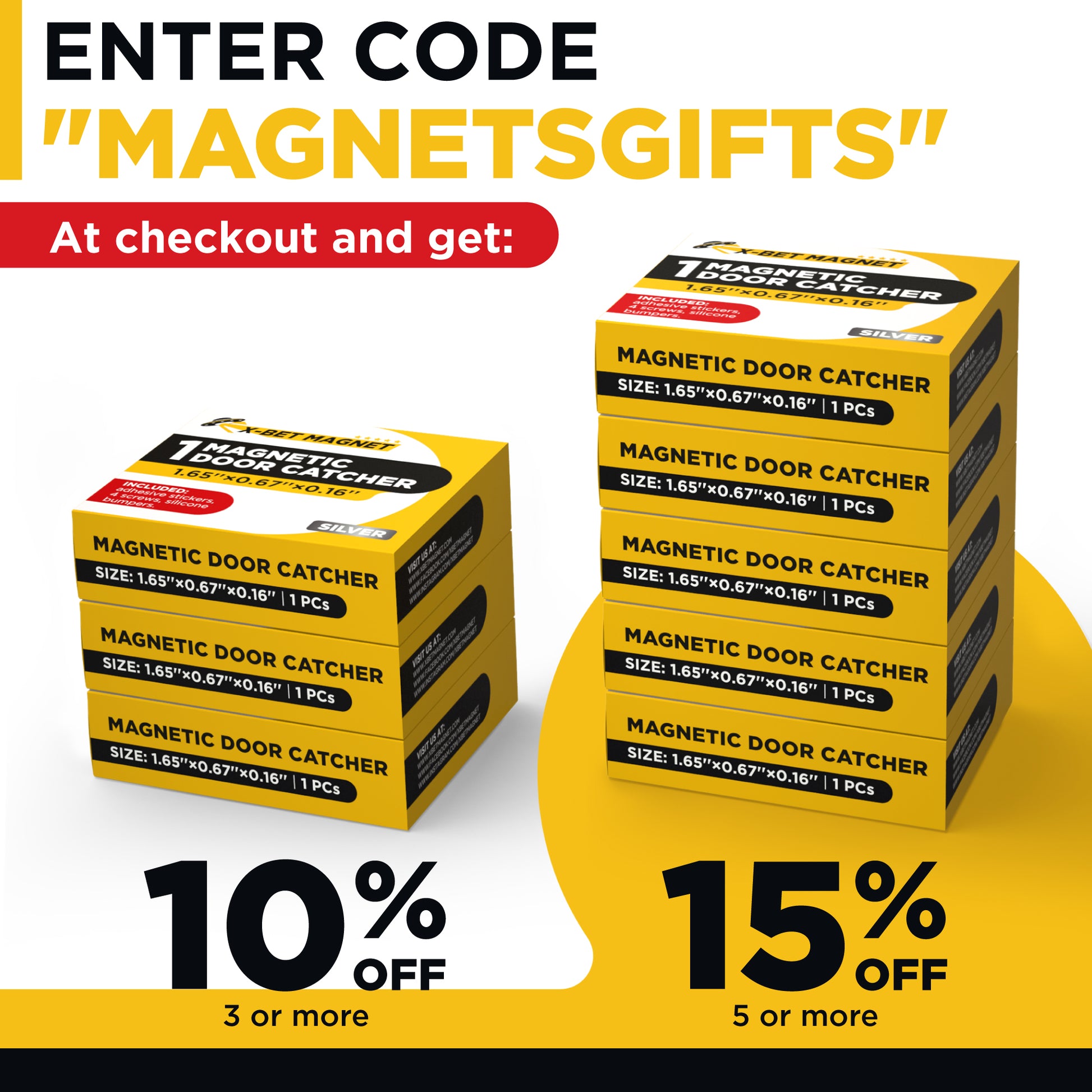 Magnetic Door Catch Silver - Thin Cabinet Door Magnetic Catch - Magnetic Door Latch - Drawer Magnet for Cabinet Closet Doors Cupboard Magnetic Closure