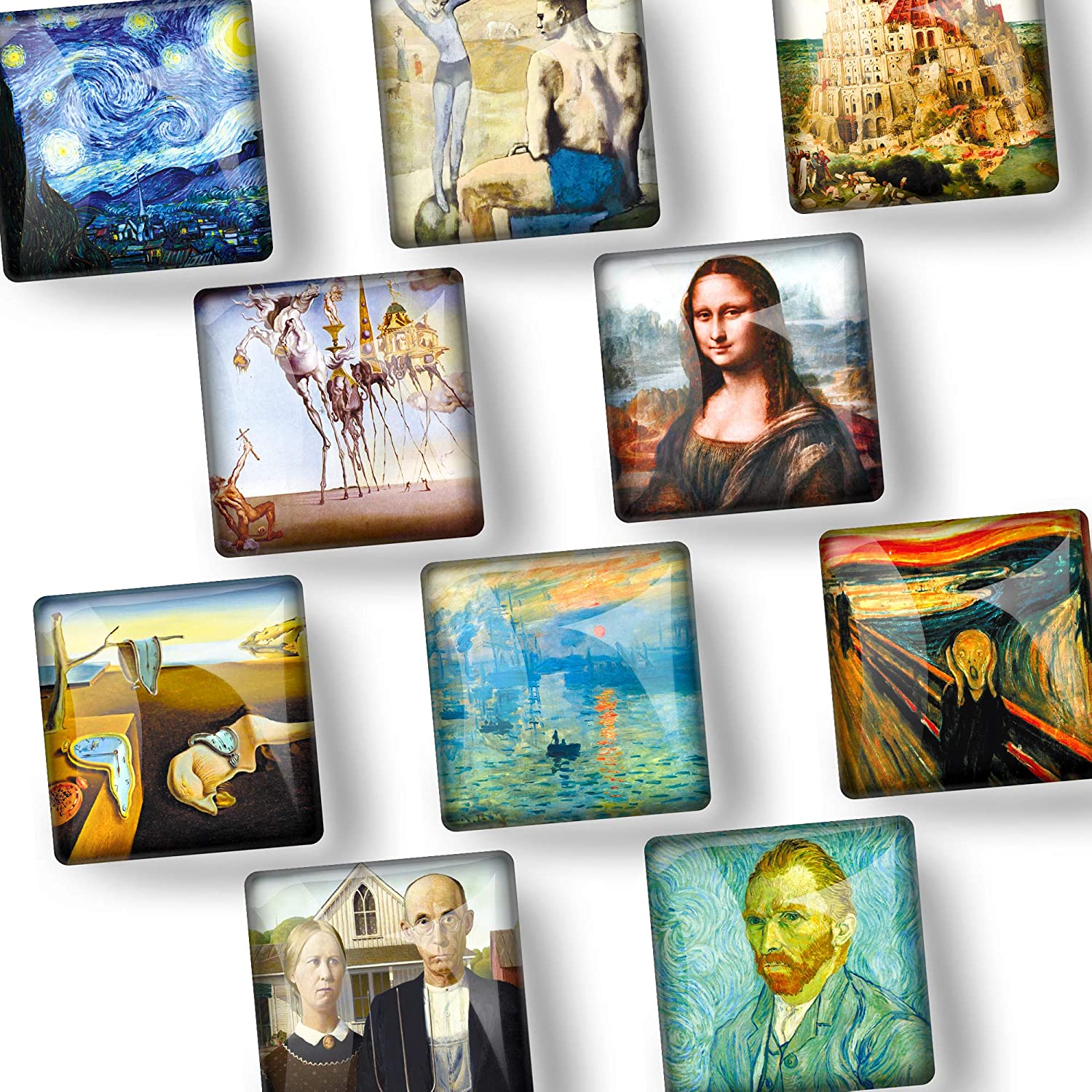 Decorative Magnets for Whiteboard - Art Glass Magnets for Refrigerator - Funny Fridge Magnets - Cute Locker Magnets UK