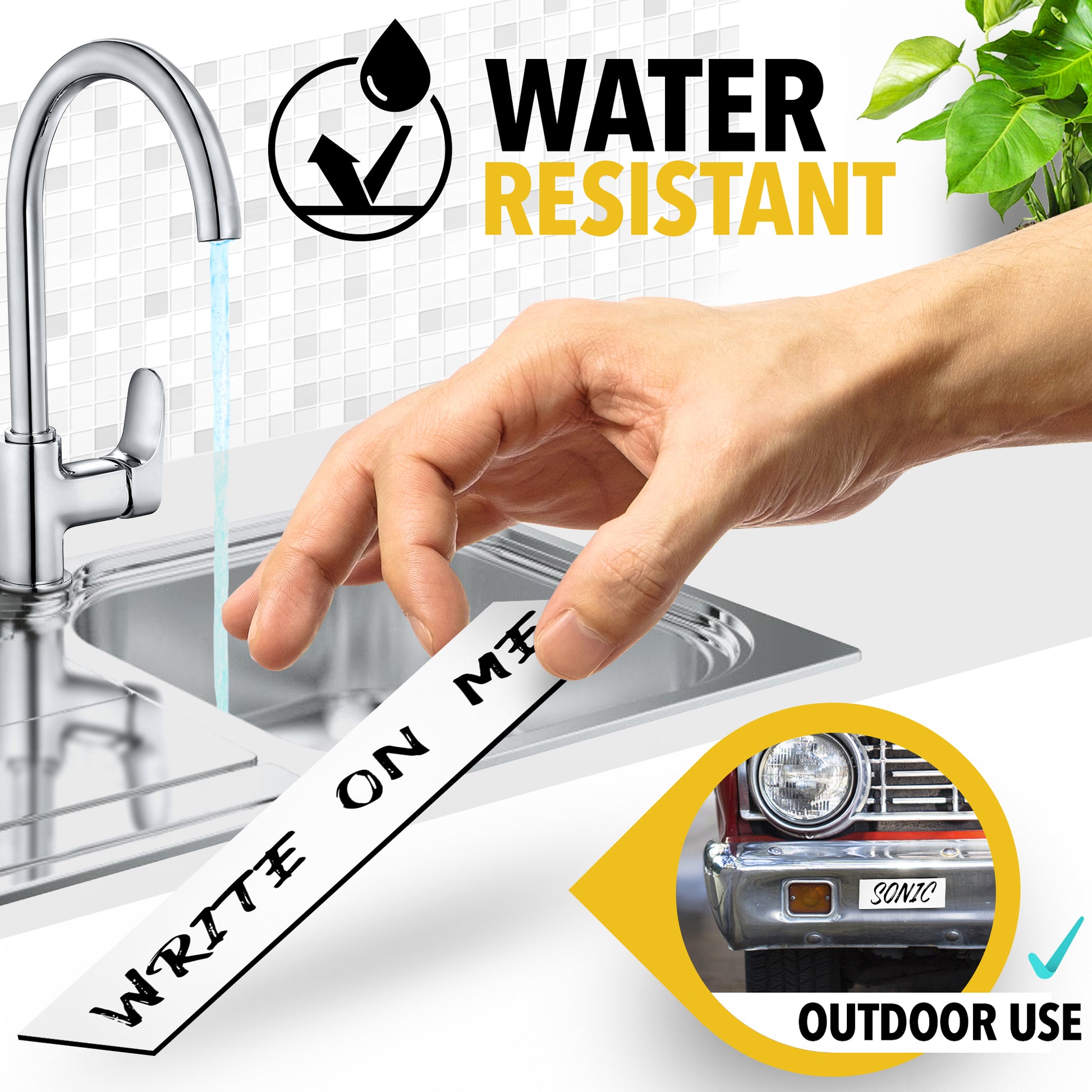 Dry Erase Magnetic Strips - Magnetic Tape Roll - Blank Write On Magnets - Writable Flexible Magnet Sheet