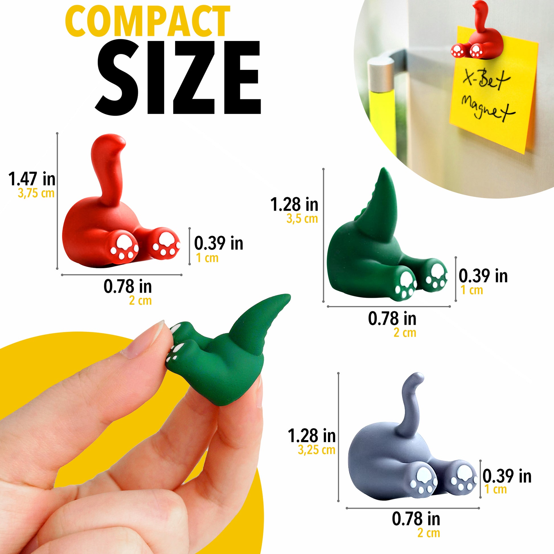 Cat Butt Magnets for Refrigerator – Funny Fridge Magnets – Cute Cat Lover Gifts for Women and Men