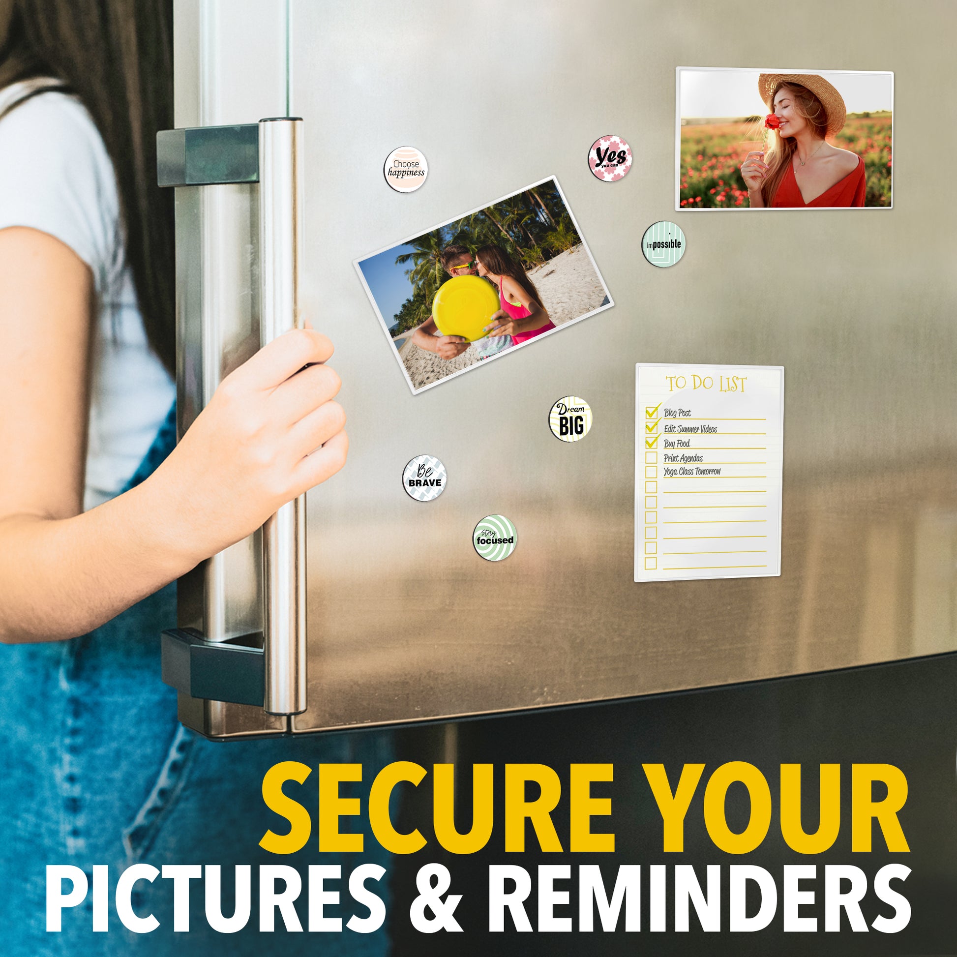 Magnetic Photo Frames for Refrigerator 3 PCs – Magnetic Picture Frames for Fridge 8.5" x 11" – Magnetic Photo Pockets