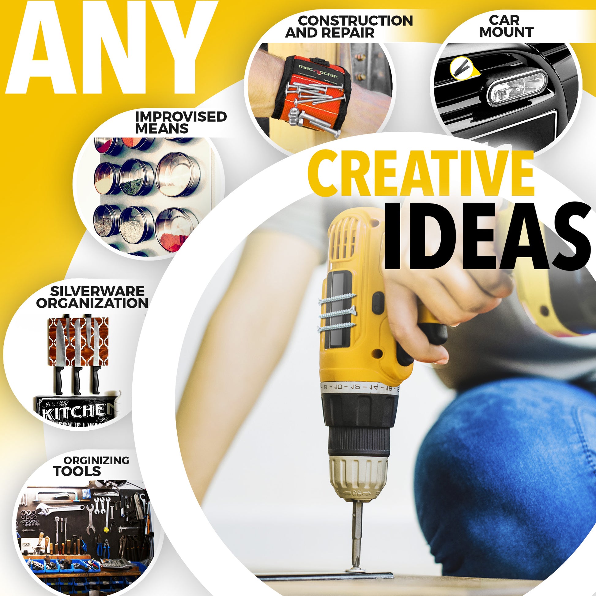 Powerful N52 Neodymium Magnet - Neodymium Bar Magnets with Adhesive Backing – Heavy Duty N52 Rare Earth Magnets with Epoxy Coating