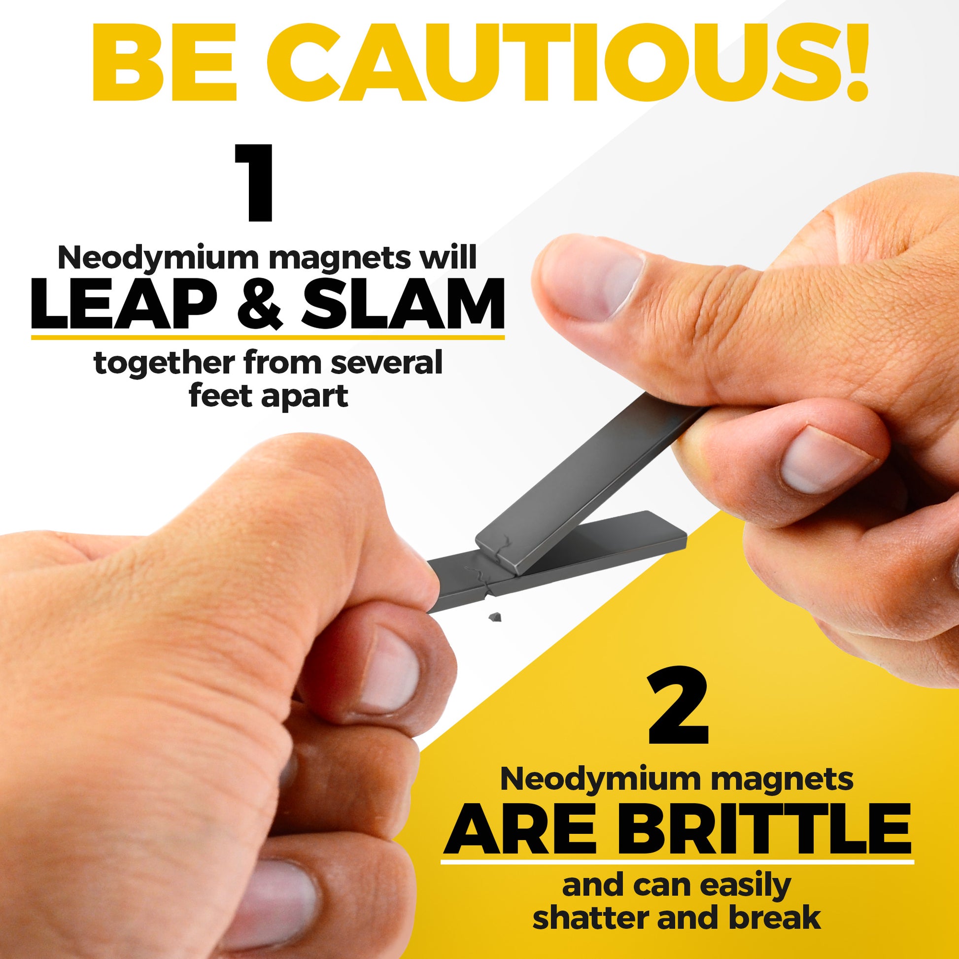 Powerful N52 Neodymium Magnet - Neodymium Bar Magnets with Adhesive Backing – Heavy Duty N52 Rare Earth Magnets with Epoxy Coating