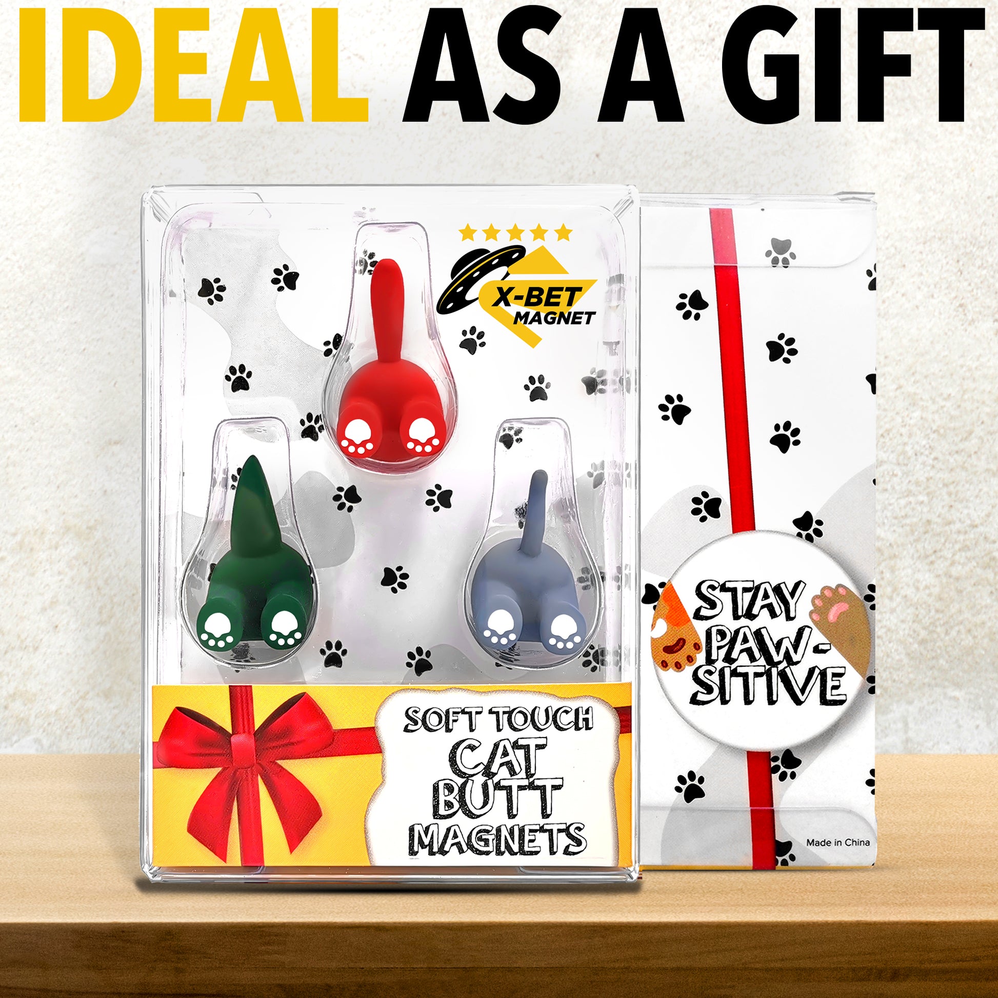 Cat Butt Magnets for Refrigerator – Funny Fridge Magnets – Cute Cat Lover Gifts for Women and Men