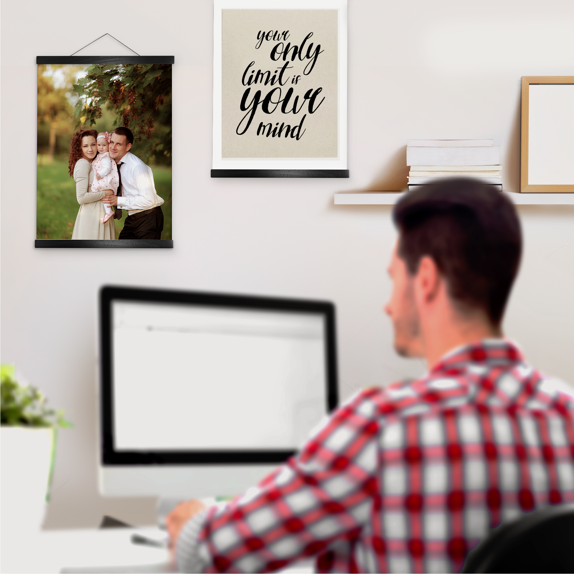 Magnetic Poster Frame Black 12" – Magnetic Poster Hanger for Pictures, Photos, Prints, Maps and Canvas Artwork – Magnet Picture Frame Holder